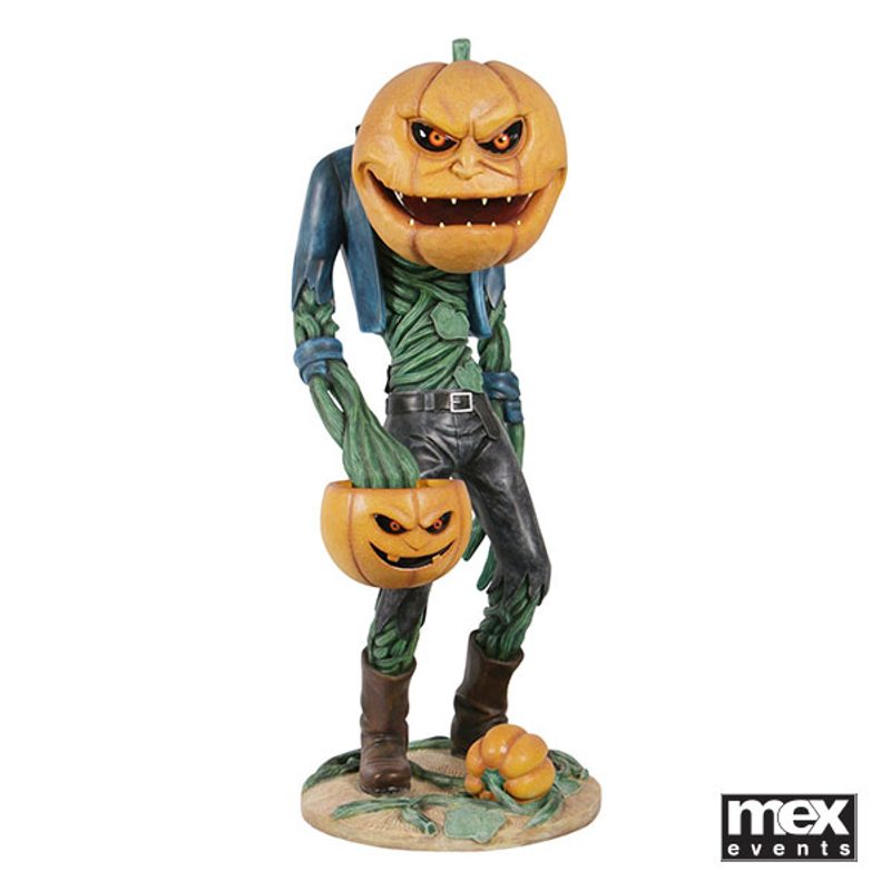 SCARY PUMPKIN MAN WITH CANDY HOLDER