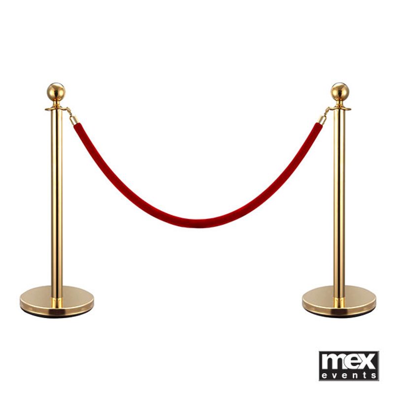 Rope and pole barrier