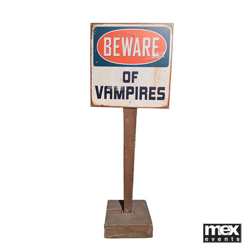 Beware of Vampires Signpost